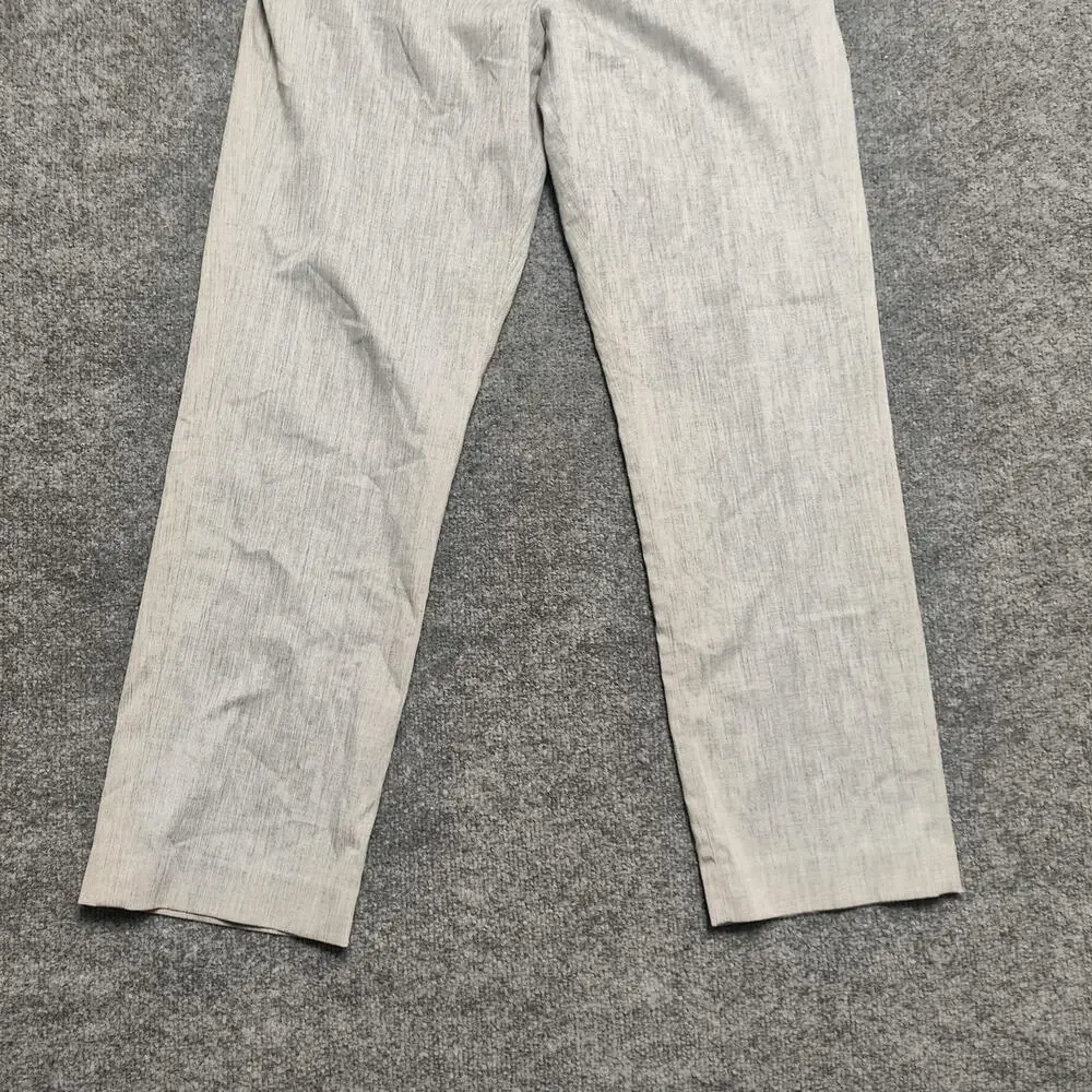 Calvin Klein Dress Pants Mens 32x30 Gray Wool Blend Stretch Flat Front